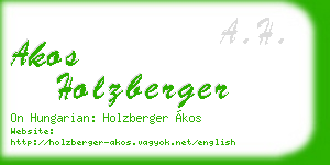 akos holzberger business card