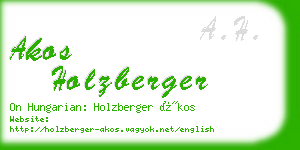 akos holzberger business card